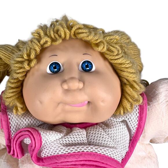 Vintage Cabbage Patch Kids Doll 17" Clown Outfit Blonde Yarn Hair Blue Eyes 1986 - Picture 2 of 7